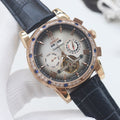 OMEGA Gold Black Silver Dial Strap Watch