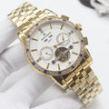 PATEK PHILIPPE Gold Blue White Dial Bracelet Watch